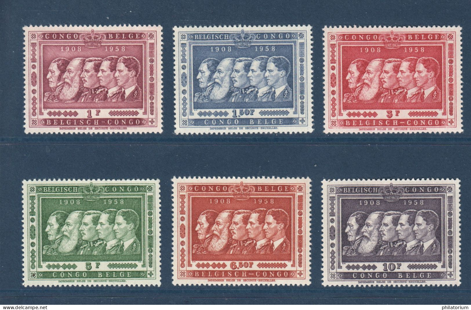 Congo Belge, **, Yv 344 à 349, Mi 337 à 342, - Neufs