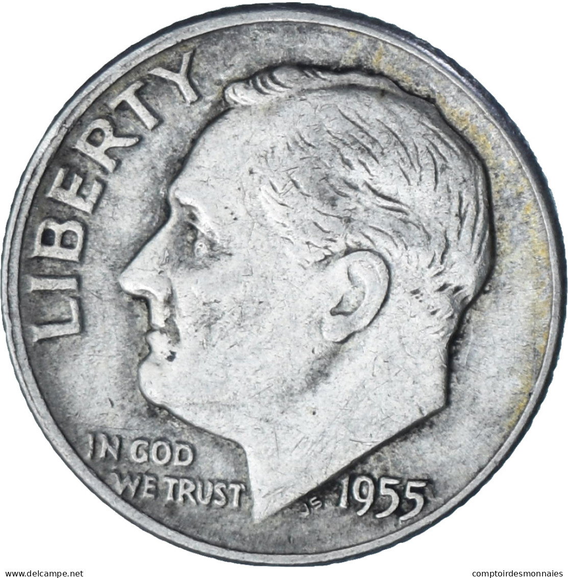 États-Unis, Dime, Roosevelt Dime, 1955, U.S. Mint, Argent, SUP, KM:195 - 1916-1945: Mercury (Mercure)