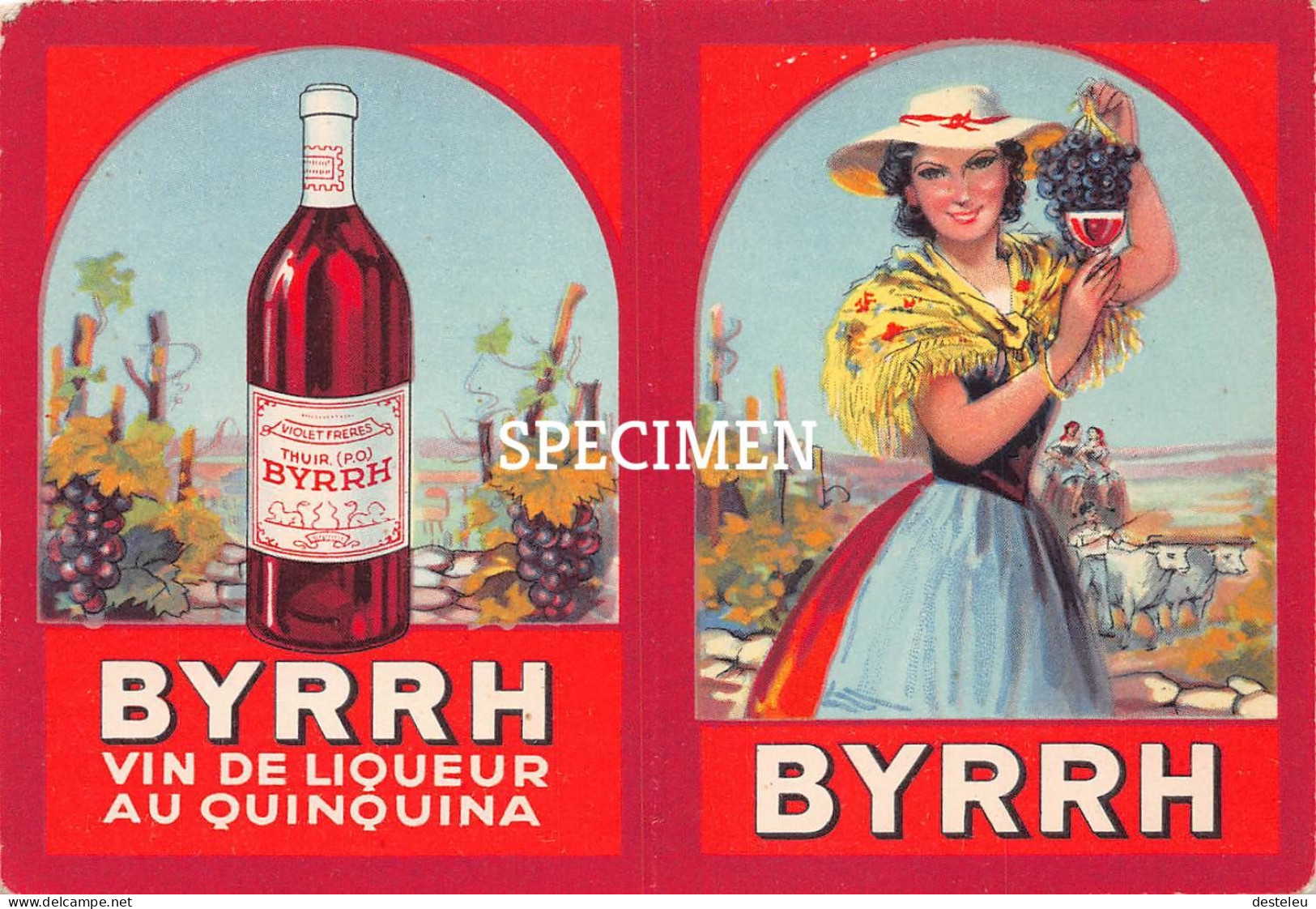 Calender Byrrh Vin De Liquer Au Quinquina 1940 - Tamaño Pequeño : 1921-40