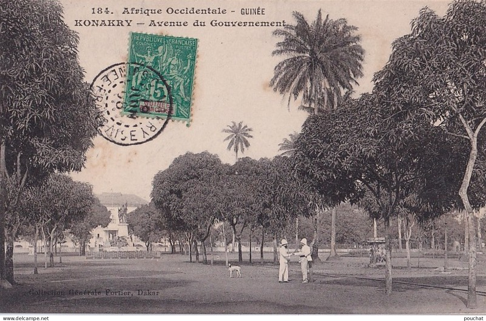 D5- AFRIQUE OCCIDENTALE - GUINEE - KONAKRY - AVENUE DU GOUVERNEMENT - EN 1908 - Guinée Française