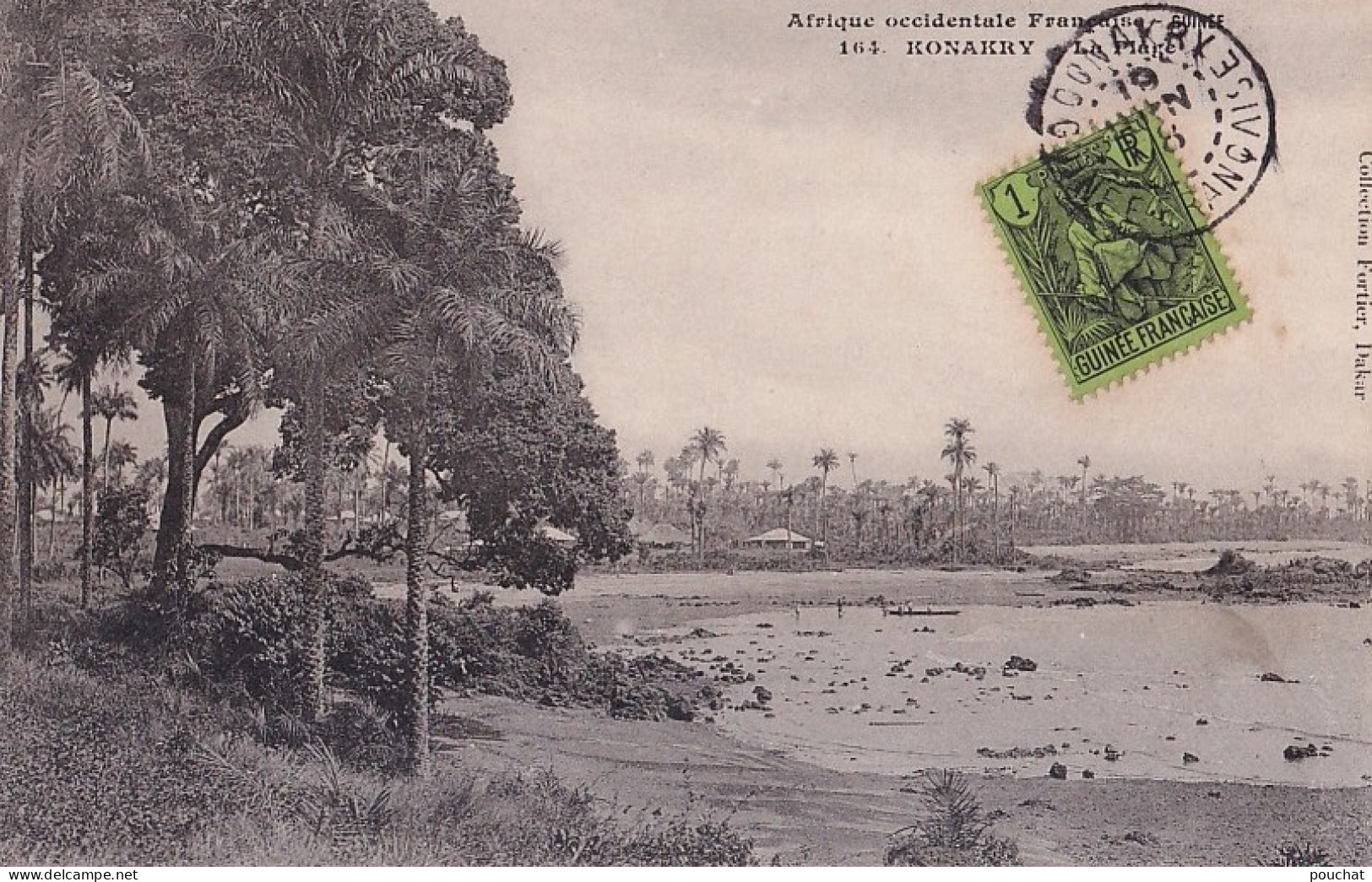 D5- AFRIQUE OCCIDENTALE  FRANCAISE - GUINEE - KONAKRY - LA PLAGE - EN 1908 - Guinée Française