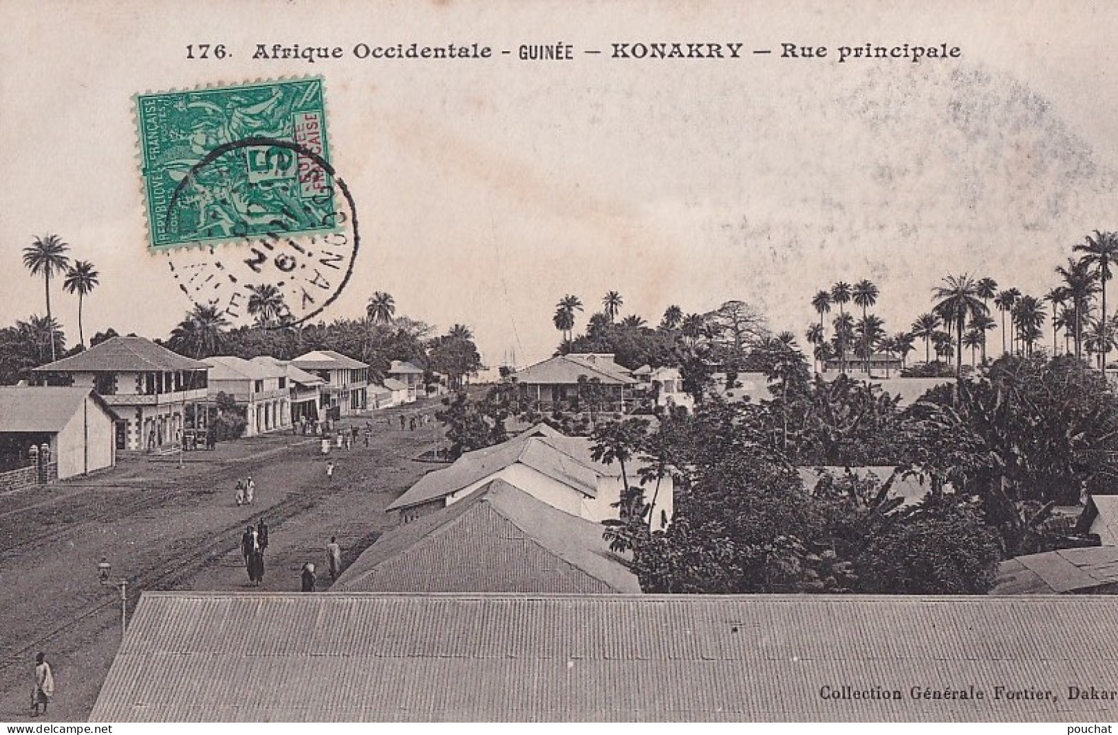 D8- AFRIQUE OCCIDENTALE - GUINEE - KONAKRY - RUE PRINCIPALE -  EN 1908  - Guinée Française