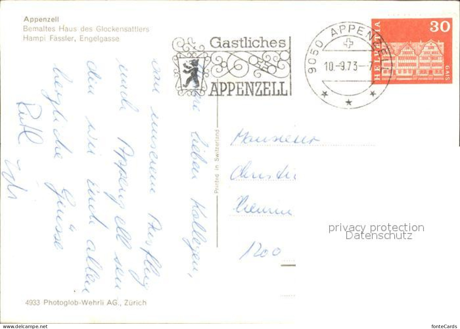 11691633 Appenzell IR Bemaltes Haus Des Glockensattlers Appenzell - Autres & Non Classés
