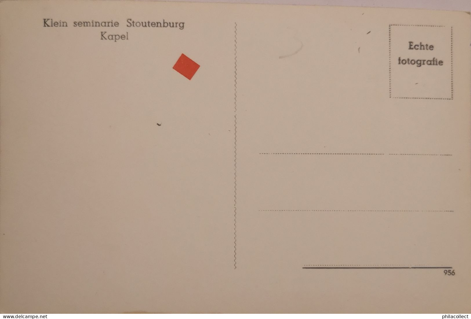 Achterveld (Leusden)? // Klein Seminarie Stoutenburg - Kapel 1956 - Altri & Non Classificati