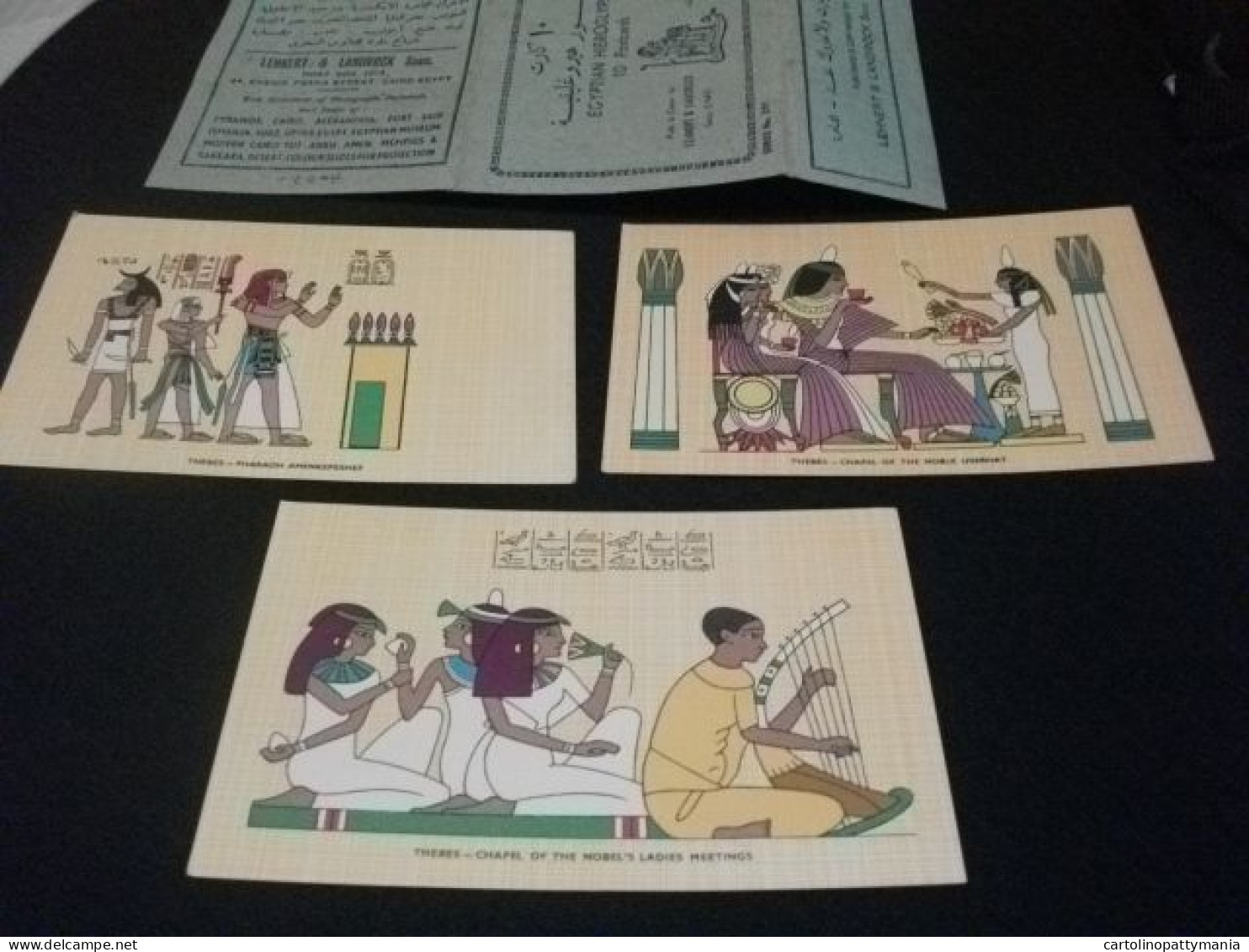 Lotto 10 Cartoline Egyptian Hieroglyphic Egitto THEBES PHARAOH SETHI I TUTANKHAMEN PHARAOH SETI AND TUTANKHAMEN - Collections & Lots