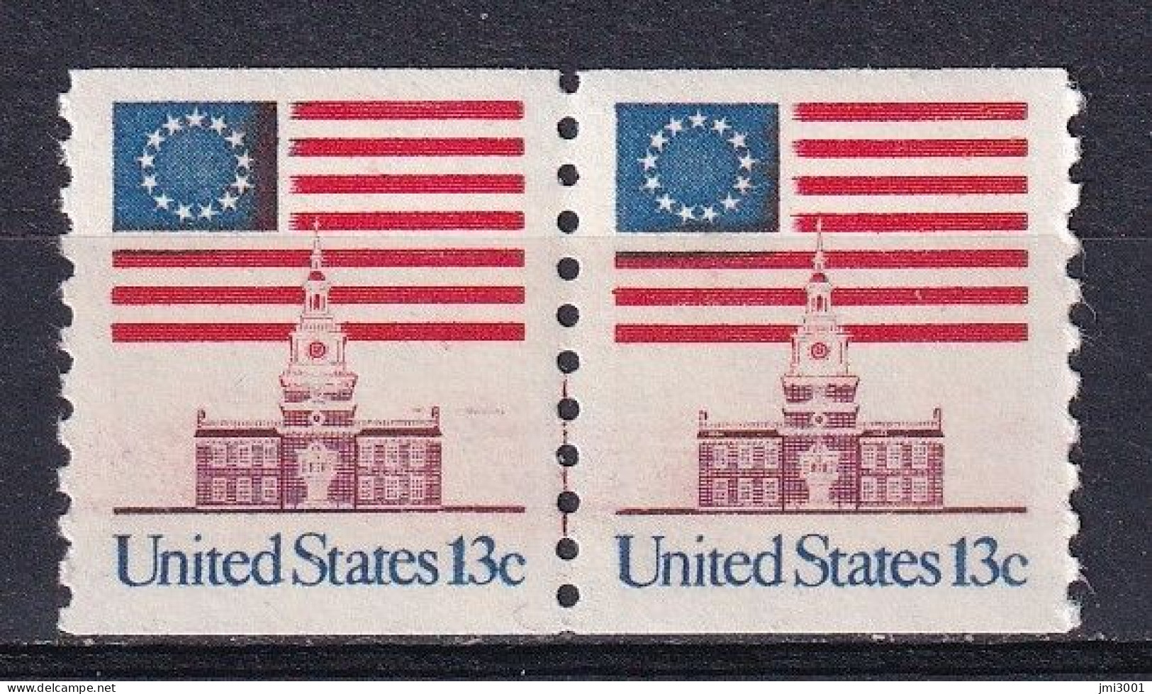 Etats-Unis   1975   YT1076Aa  Sc1625  **     Roulette.   Coil.   Roll. - Unused Stamps