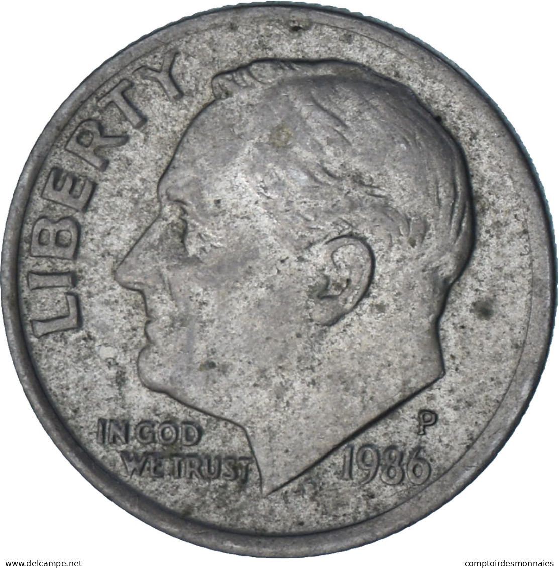 Monnaie, États-Unis, Dime, 1986, Philadelphie, TTB+, Cupro-nickel - 1946-...: Roosevelt