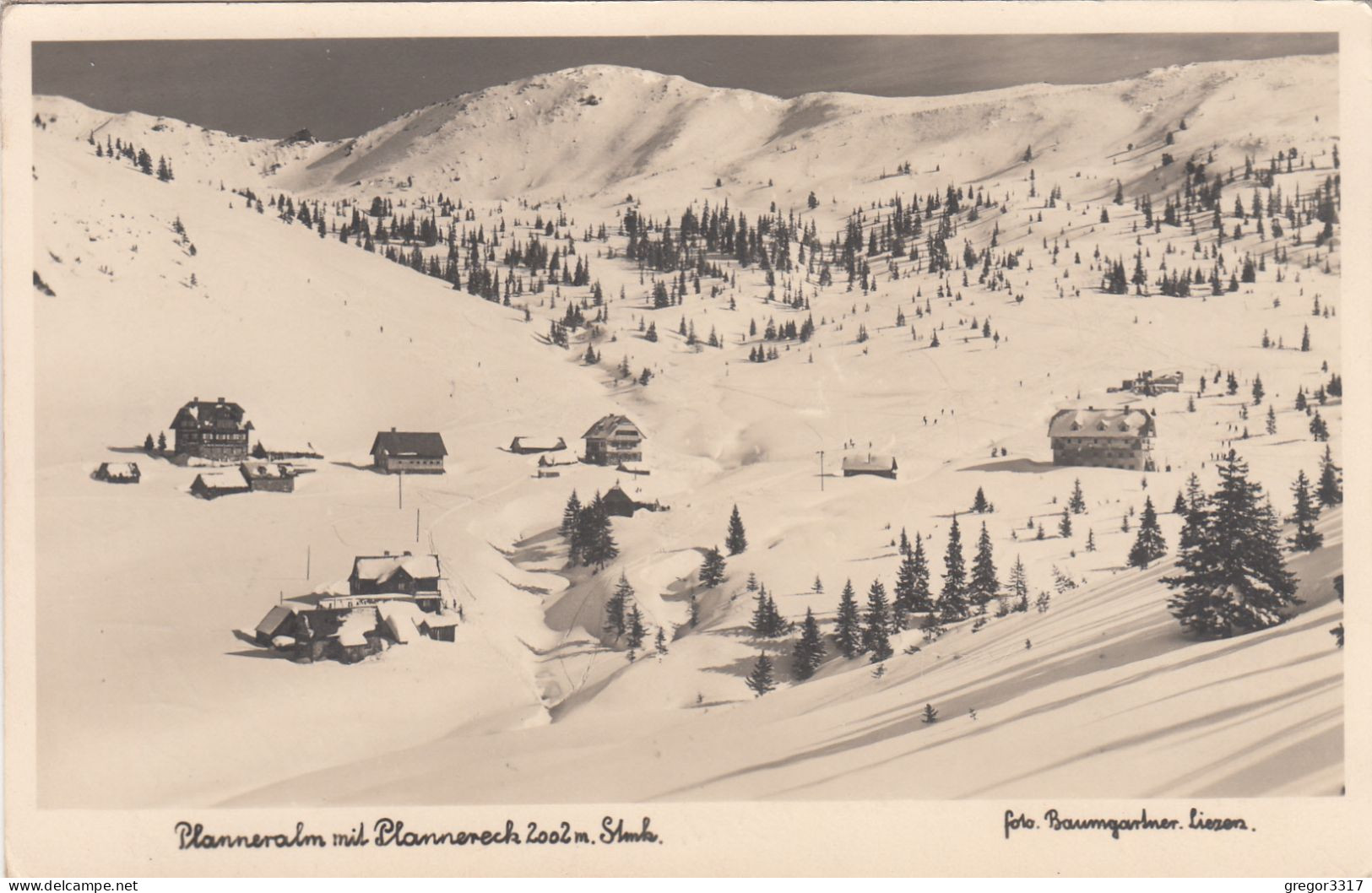 E1333) PLANNERALM Mit Plannereck - Steiermark - Verschneite Häuser - Gel. DONNERSBACH 1951 - Donnersbach (Tal)