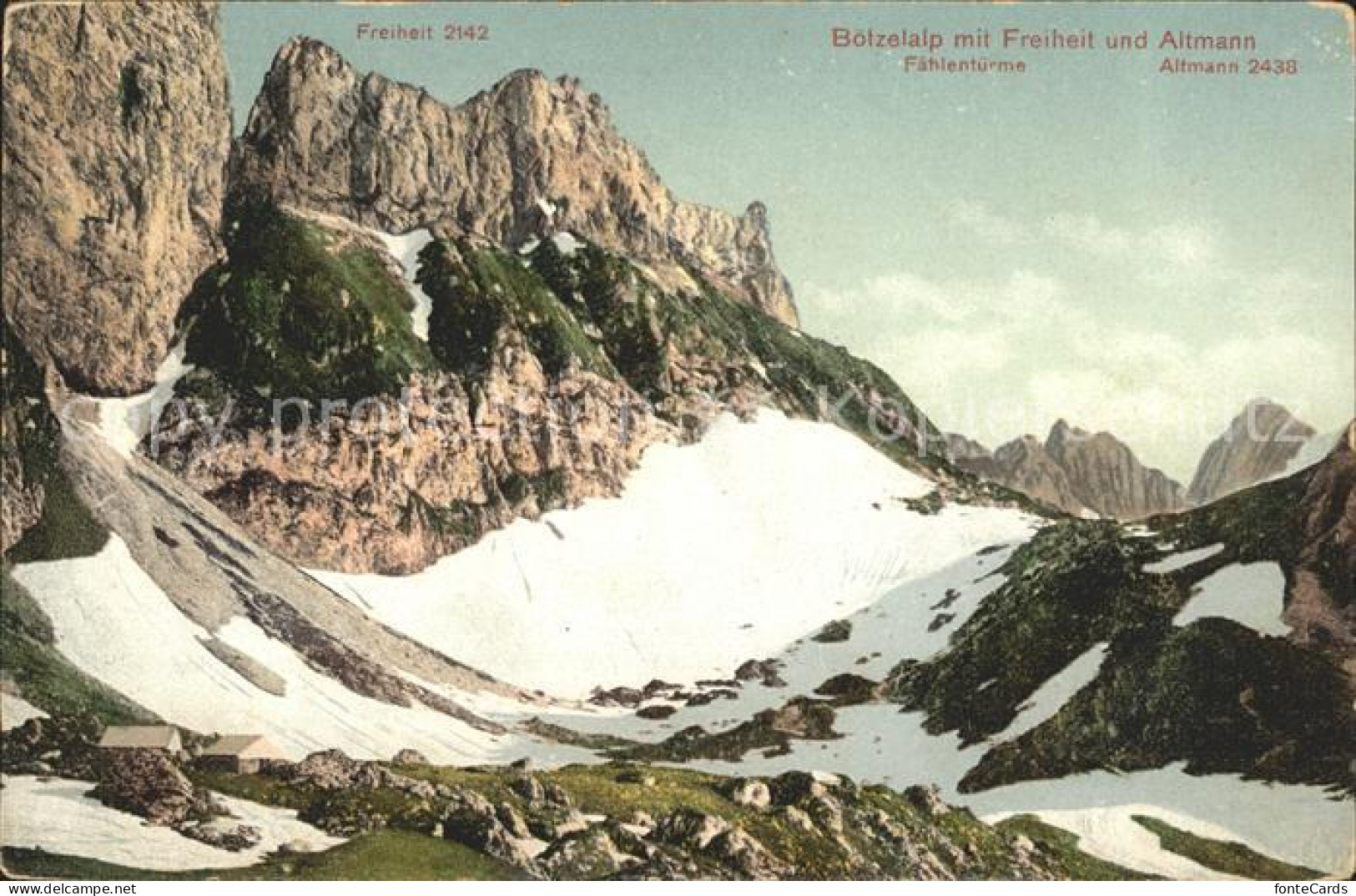 11669833 Altmann Saentis Boetzelalp Mit Freiheit Faehlentuerme  Altmann Saentis - Autres & Non Classés