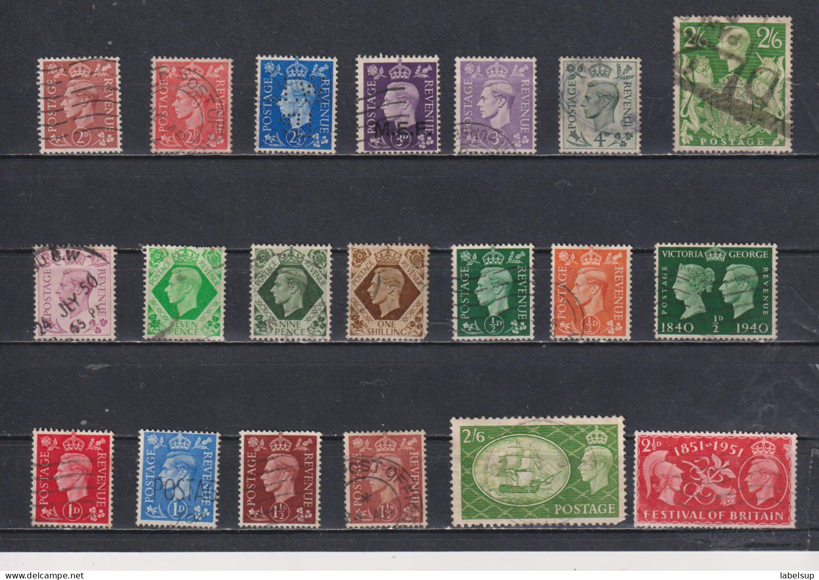 Lot De Vieux Timbres Oblitérés De Grande Bretagne - Used Stamps