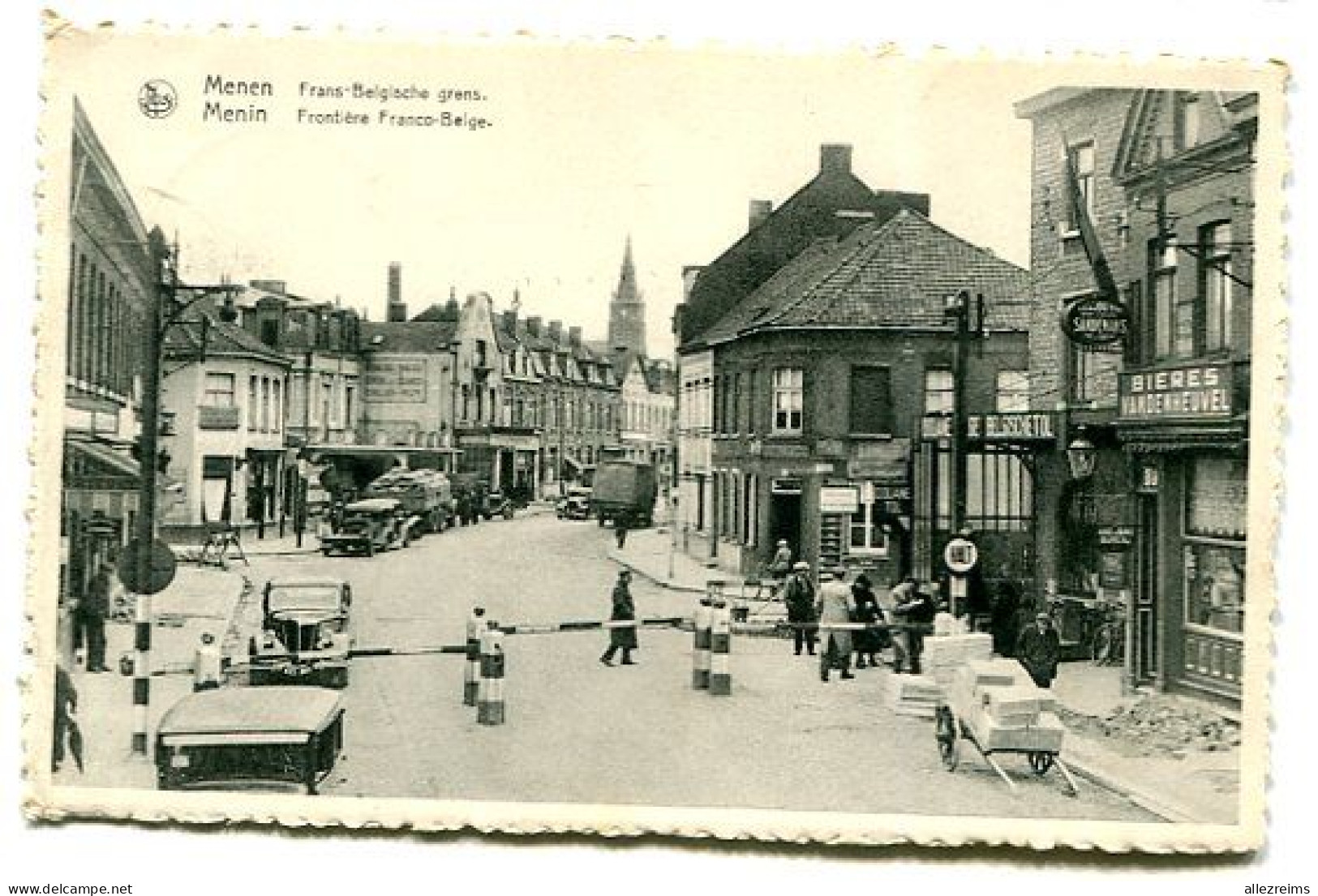 Carte  Belgique : MENEN  MENIN   Poste Frontière Animé   A   VOIR  !!!! - Menen