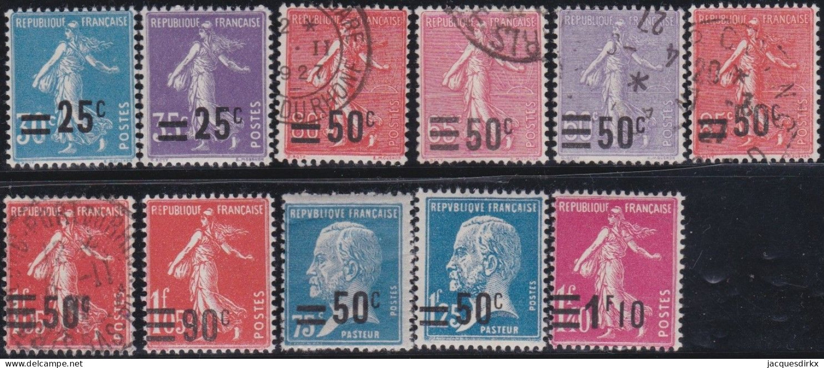 France  .  Y&T   .    217/228    .     O  Et *      .  Oblitéré Et   Neuf Avec Gomme - Used Stamps