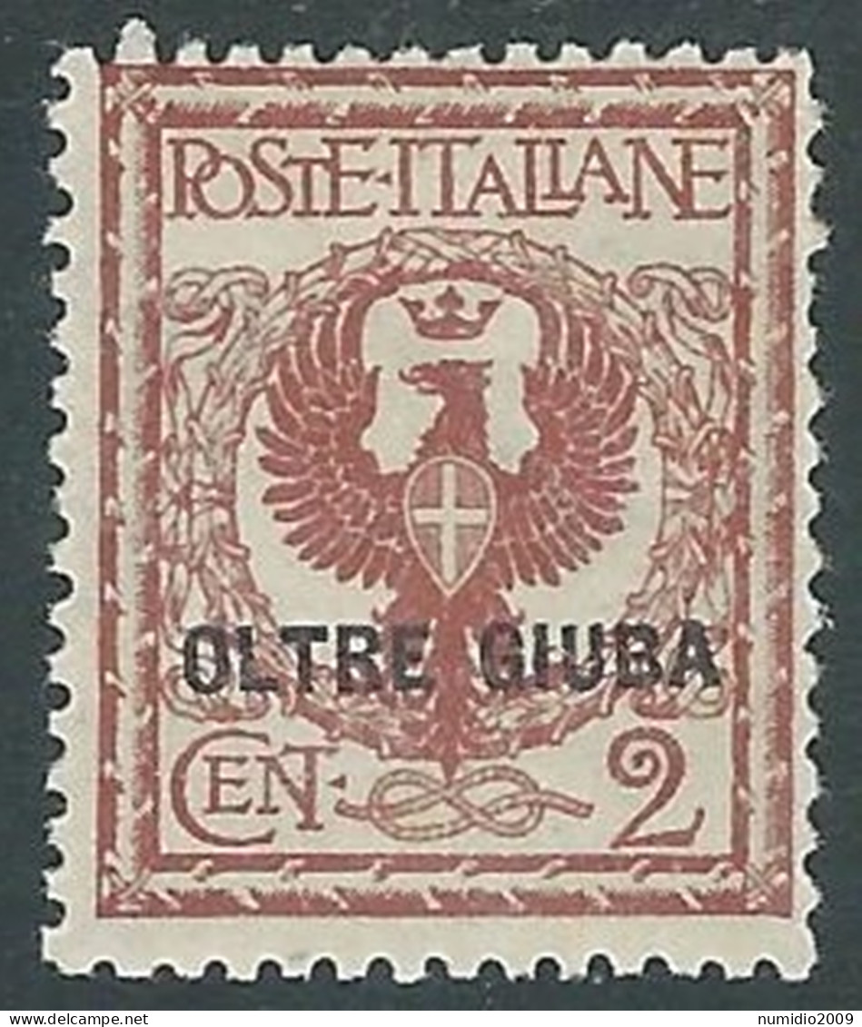 1925 OLTRE GIUBA AQUILA 2 CENT MH * - I55-3 - Oltre Giuba