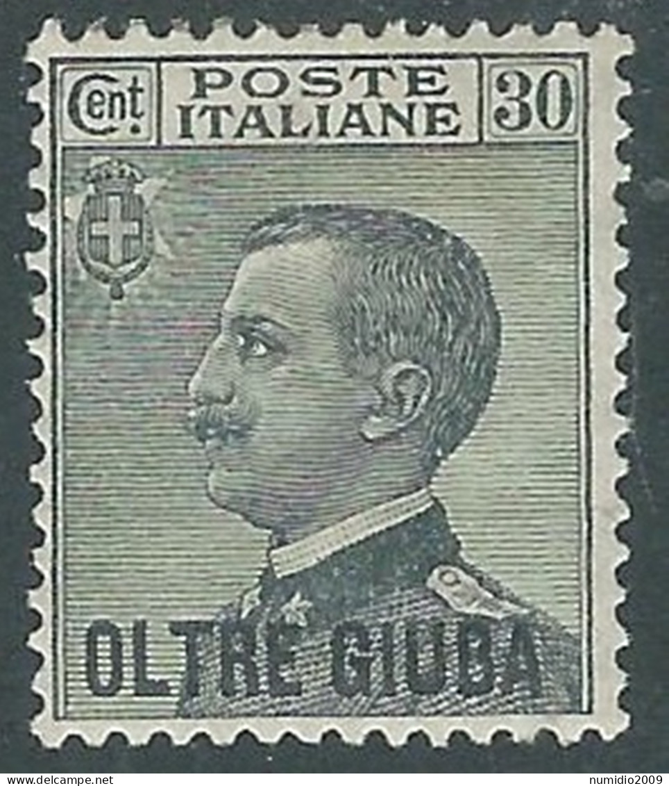 1925 OLTRE GIUBA EFFIGIE 30 CENT MH * - I55-4 - Oltre Giuba