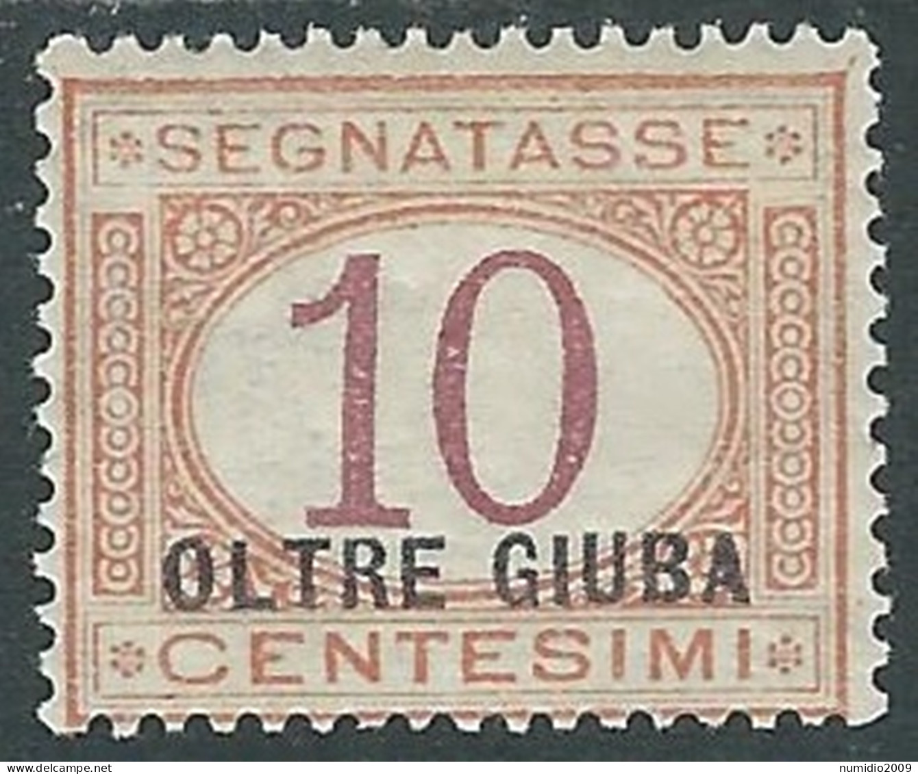 1925 OLTRE GIUBA SEGNATASSE 10 CENT MH * - I55-2 - Oltre Giuba