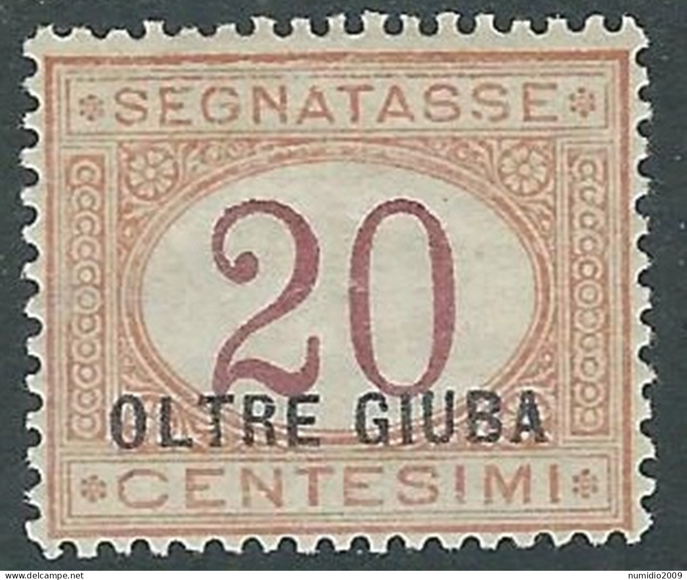 1925 OLTRE GIUBA SEGNATASSE 20 CENT MH * - I55-2 - Oltre Giuba