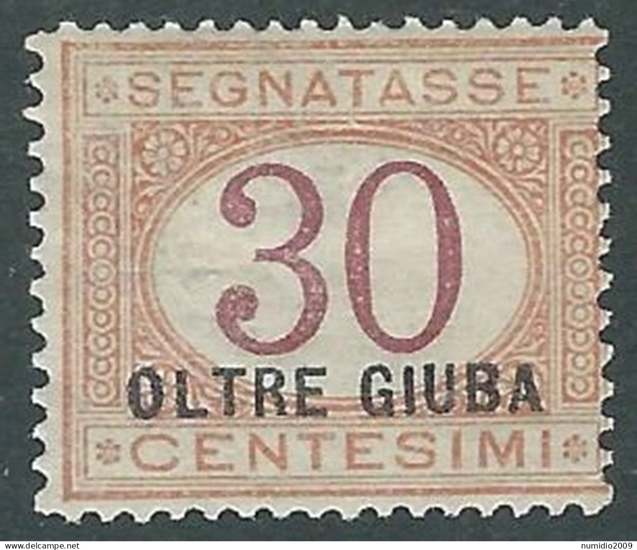 1925 OLTRE GIUBA SEGNATASSE 30 CENT MH * - I55-2 - Oltre Giuba
