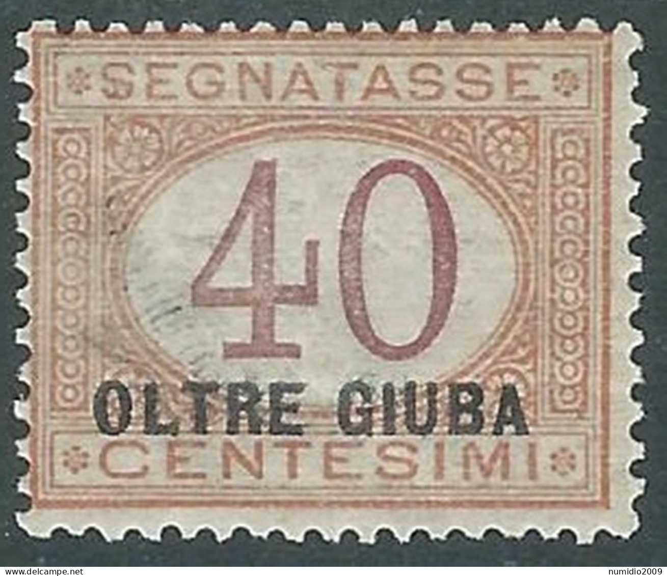 1925 OLTRE GIUBA SEGNATASSE 40 CENT MH * - I55-2 - Oltre Giuba