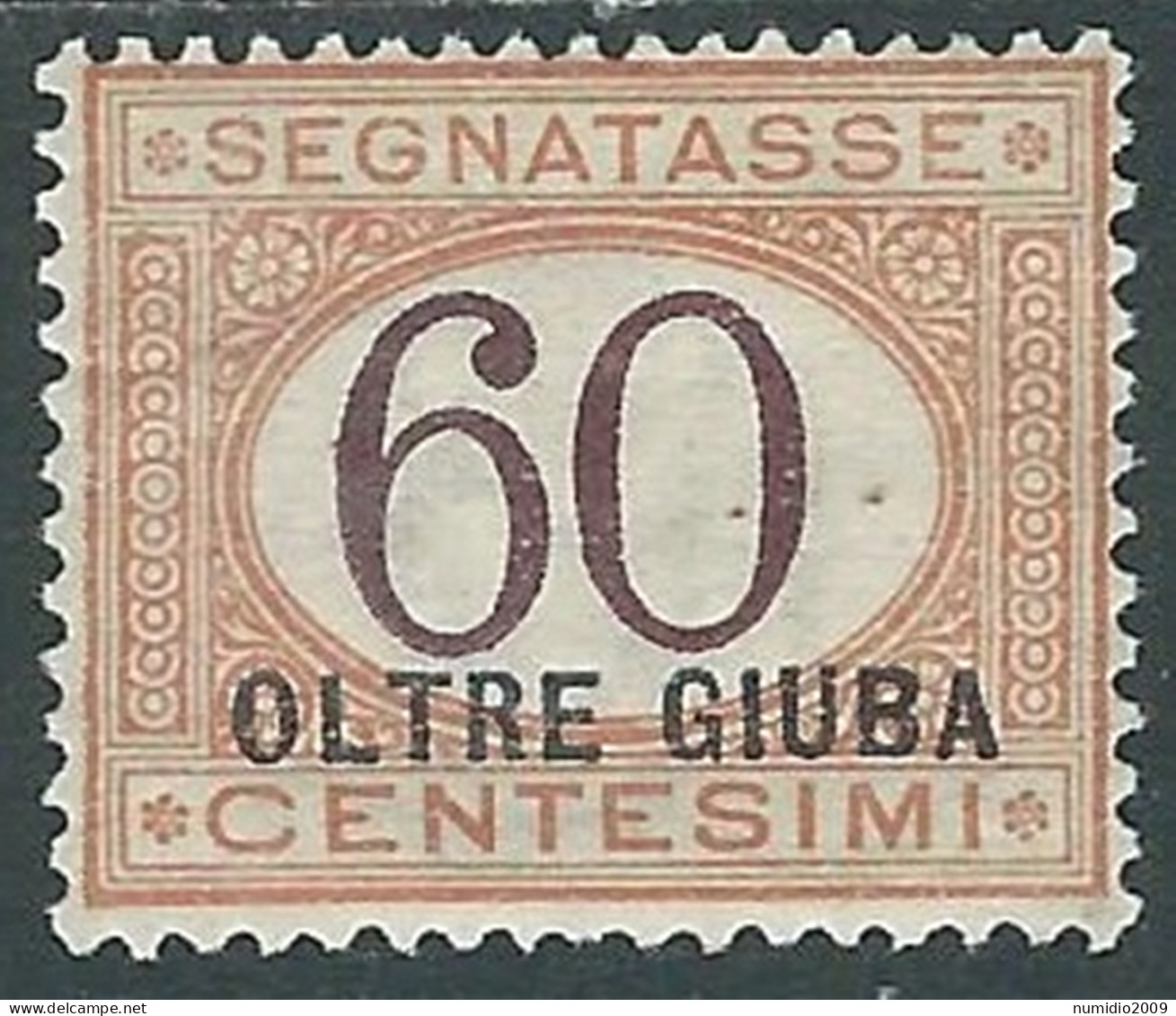 1925 OLTRE GIUBA SEGNATASSE 60 CENT MH * - I55-2 - Oltre Giuba