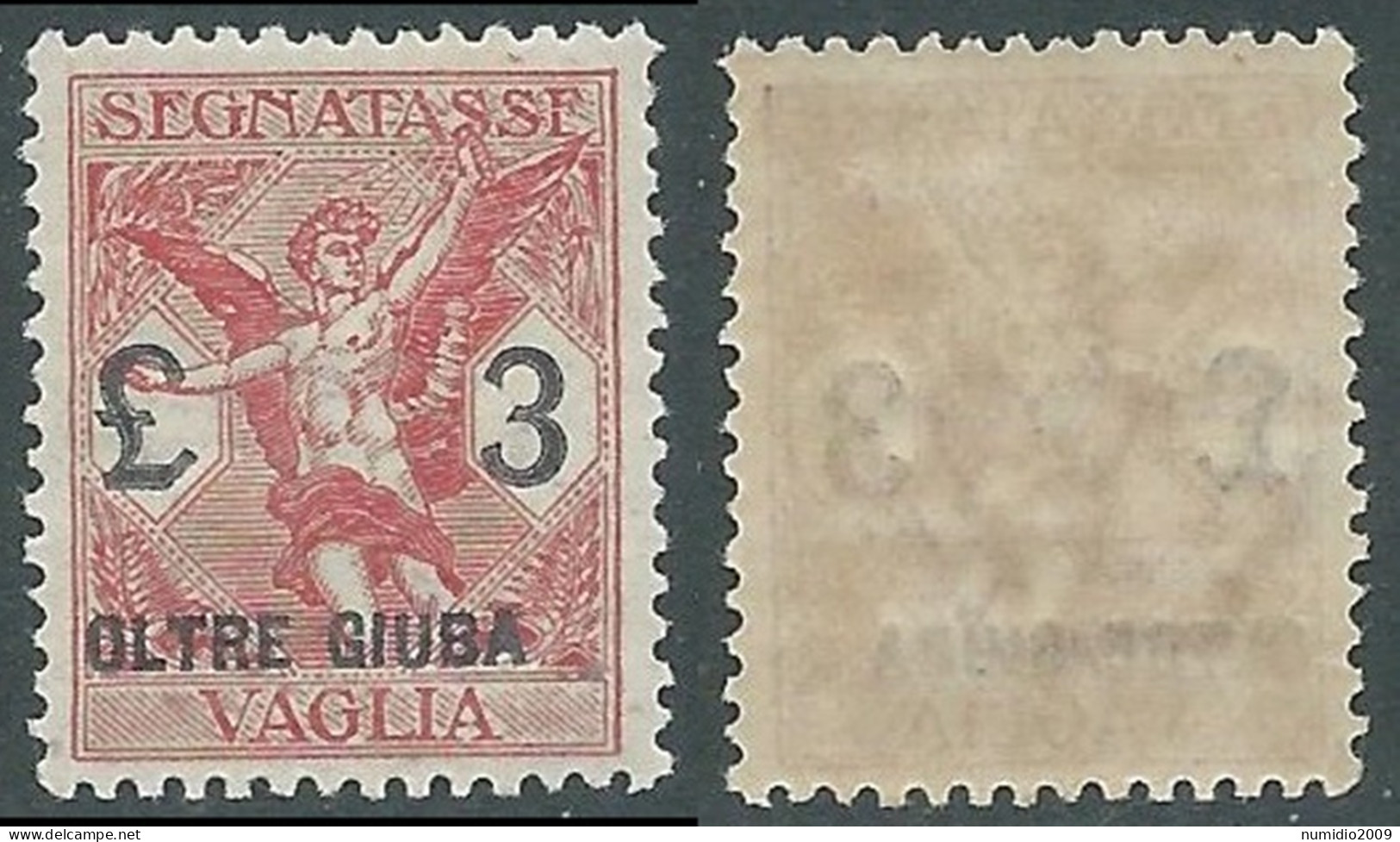 1925 OLTRE GIUBA SEGNATASSE PER VAGLIA 3 LIRE MNH ** - I55-3 - Oltre Giuba