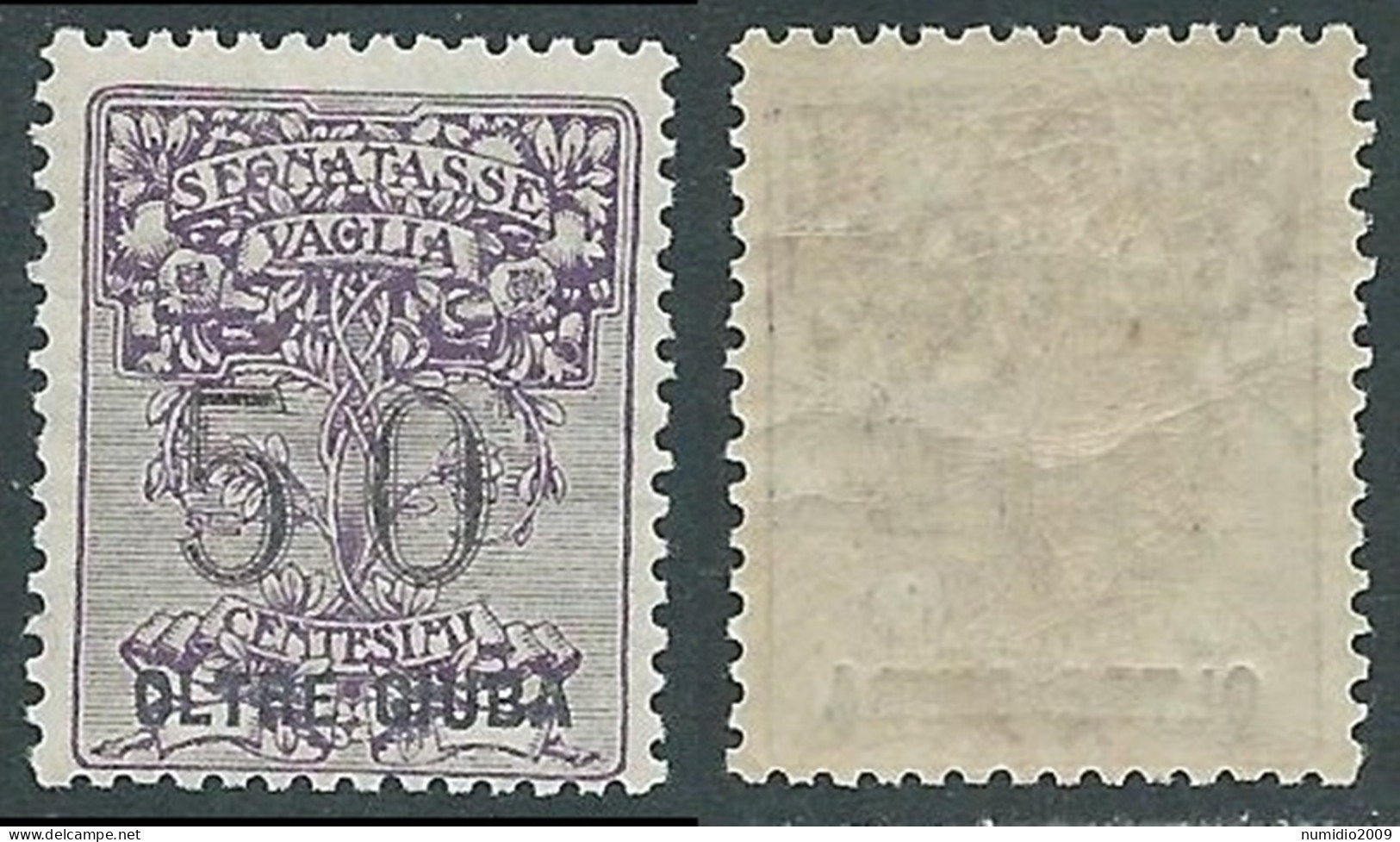 1925 OLTRE GIUBA SEGNATASSE PER VAGLIA 50 CENT MNH ** - I55-2 - Oltre Giuba