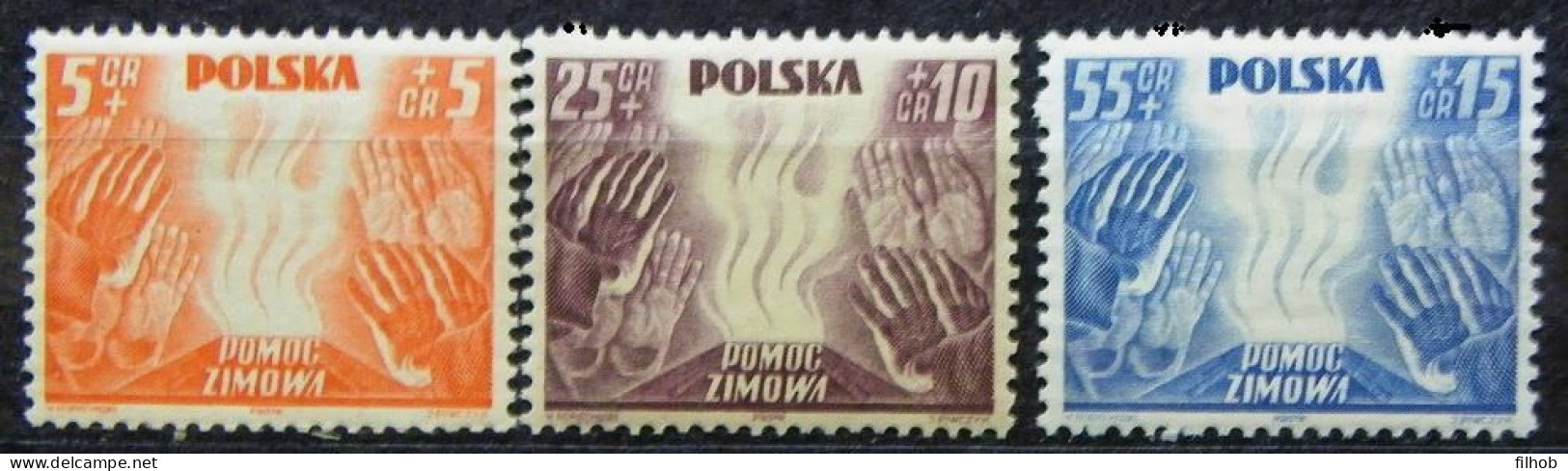 Poland Stamps MNH ZC 327-29: Edition With A Subsidy For Winter Assistance - Neufs