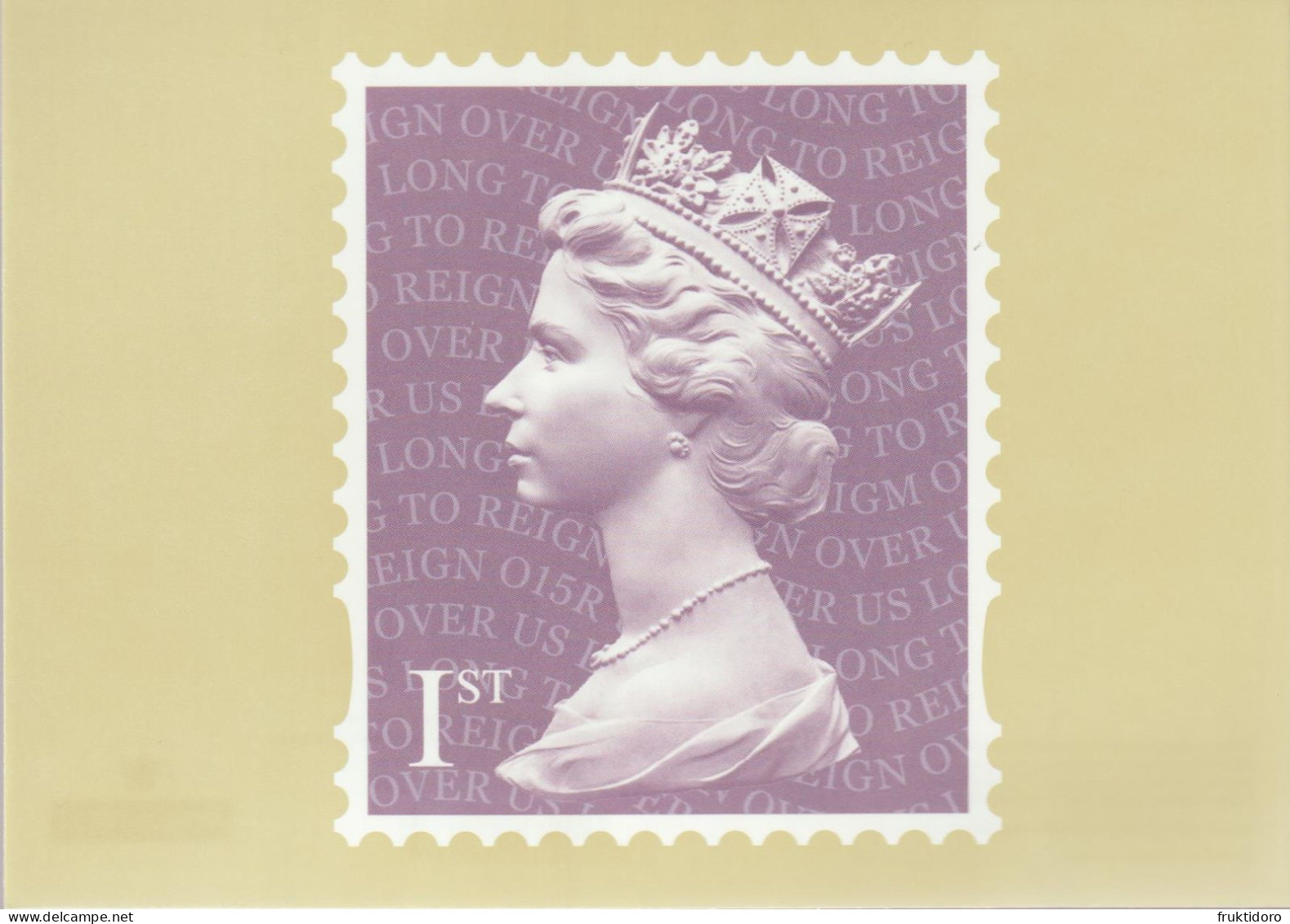 United Kingdom Postcards 2015 About Stamps In Mi Block 96 Queen Elizabeth II - Long To Reign Over Us ** - Verzamelingen