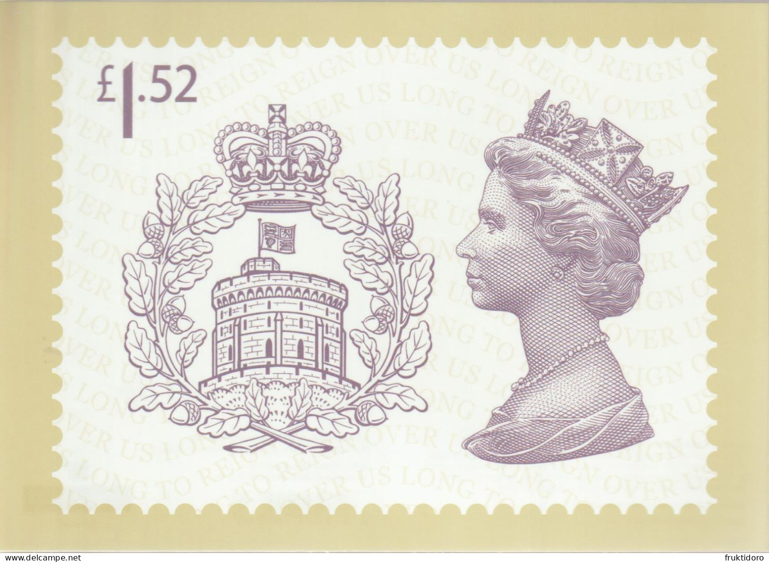 United Kingdom Postcards 2015 About Stamps In Mi Block 96 Queen Elizabeth II - Long To Reign Over Us ** - Collections