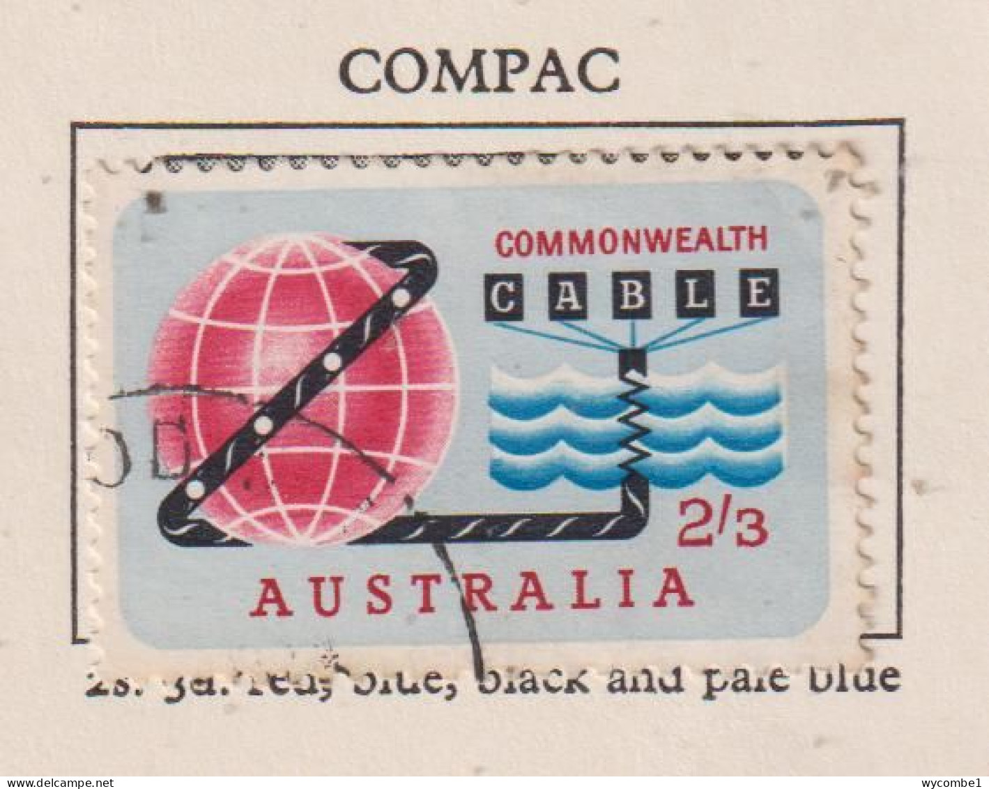 AUSTRALIA  - 1963 COMPAC 2s3d Used As Scan - Gebraucht