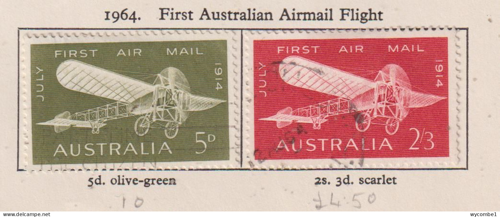 AUSTRALIA  - 1964 First Airmail Flight Set Used As Scan - Usati