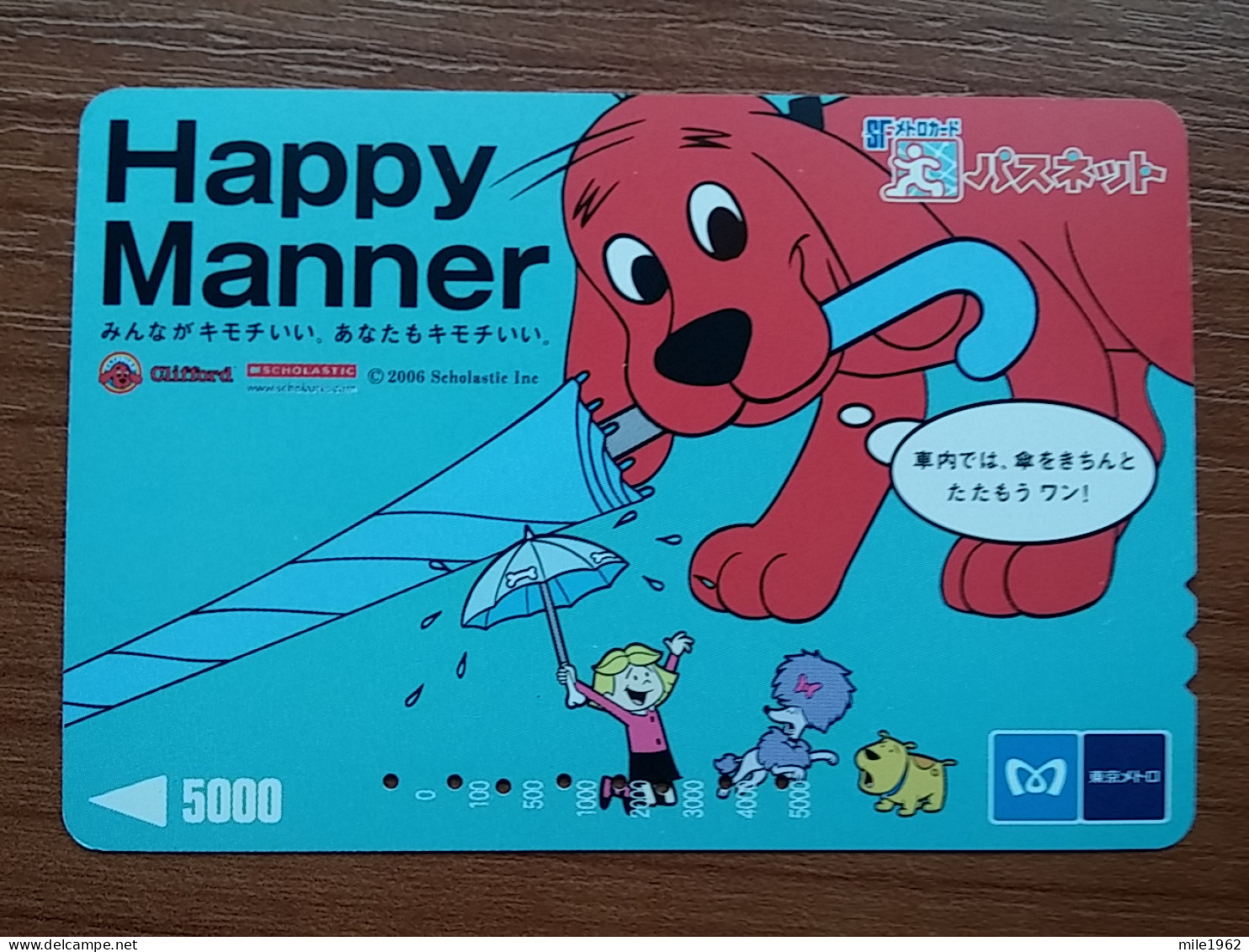 T-530 - JAPAN, Japon, Nipon, Carte Prepayee, Prepaid Card, Metro Tokyo Serie, Happy Manner Dog, Chien - Autres & Non Classés