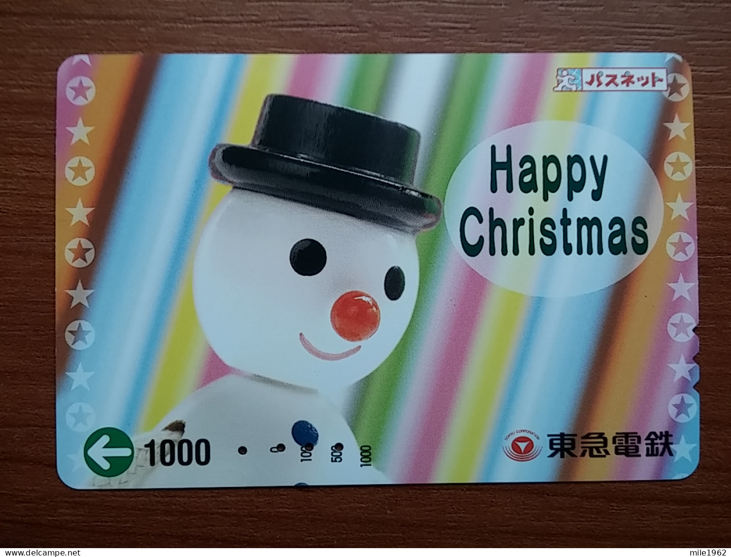 T-530 - JAPAN, Japon, Nipon, Carte Prepayee, Prepaid Card, Metro Tokyo Serie, Snowman - Autres & Non Classés