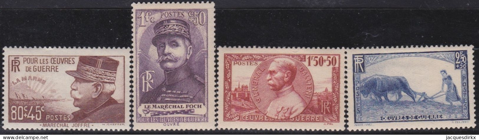 France  .  Y&T   .    454/457     .       *       .   Neuf Avec Gomme - Unused Stamps