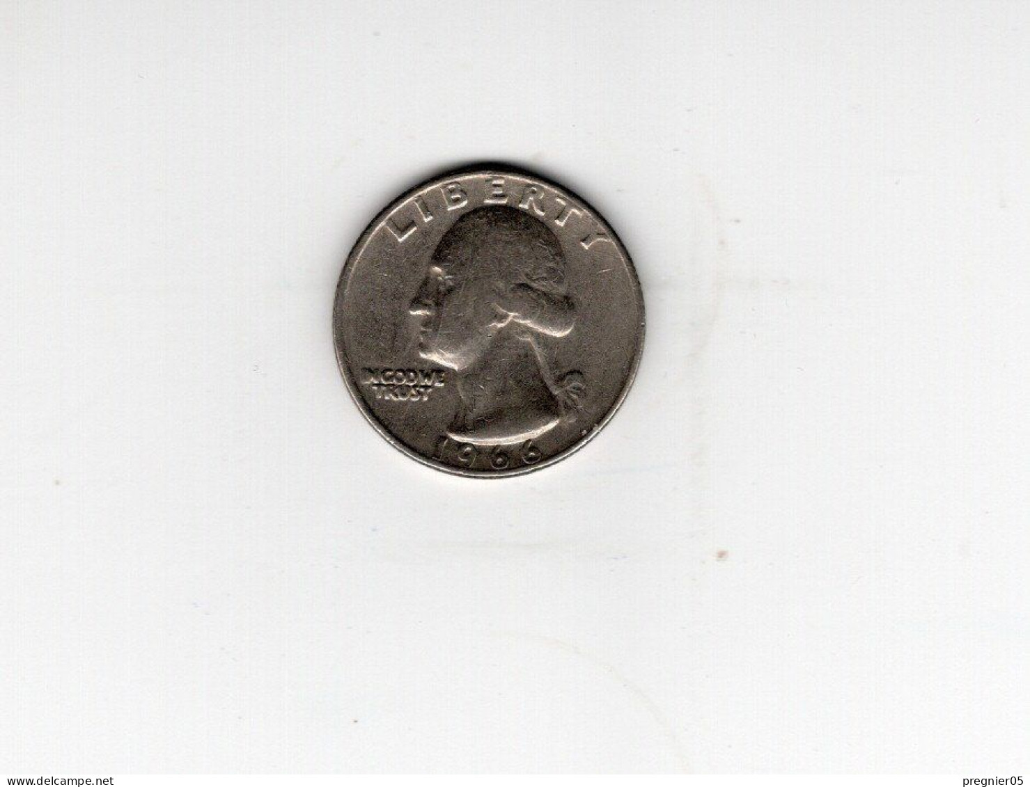USA - Pièce 1/4 Dollar Washington Quarter  1966 TTB/VF  KM.164a - 1932-1998: Washington