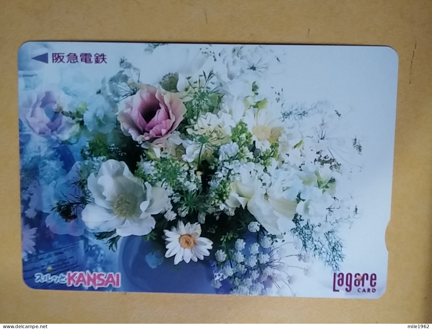 T-541 - JAPAN, Japon, Nipon, Carte Prepayee, Prepaid Card, Lagare Card KANSAI, FLOWER, FLEUR - Other & Unclassified