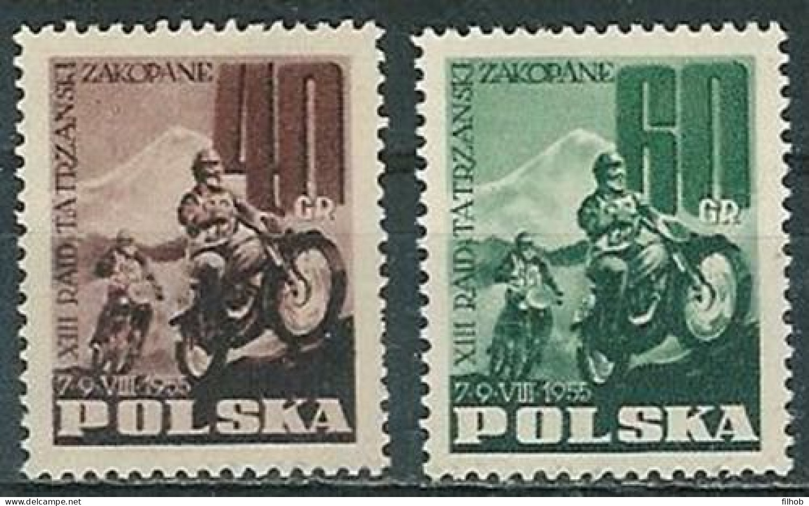 Poland Stamps MNH ZC 786-87: Sport Tatra Rally Motorbike - Neufs