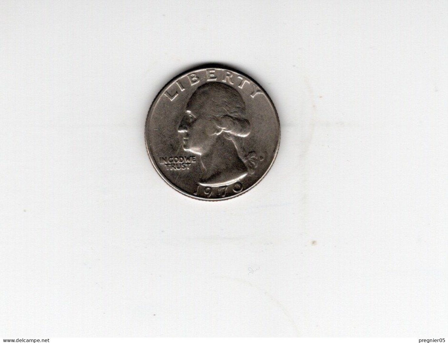 USA - Pièce 1/4 Dollar Washington Quarter  1970D TTB/VF  KM.164a - 1932-1998: Washington