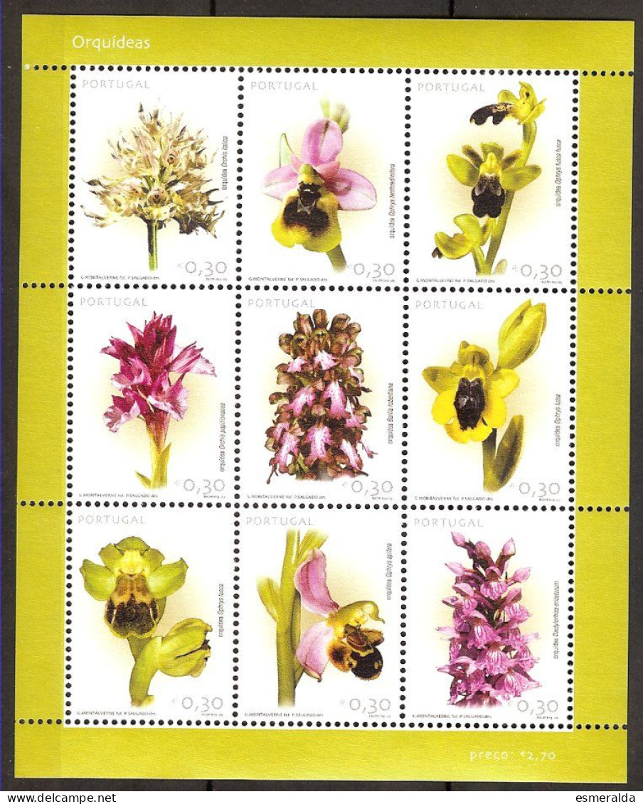 (PTG)  Yv 2636/53 Flore-Orchidées 18 Valeurs En 2 FT De 9** - Full Sheets & Multiples