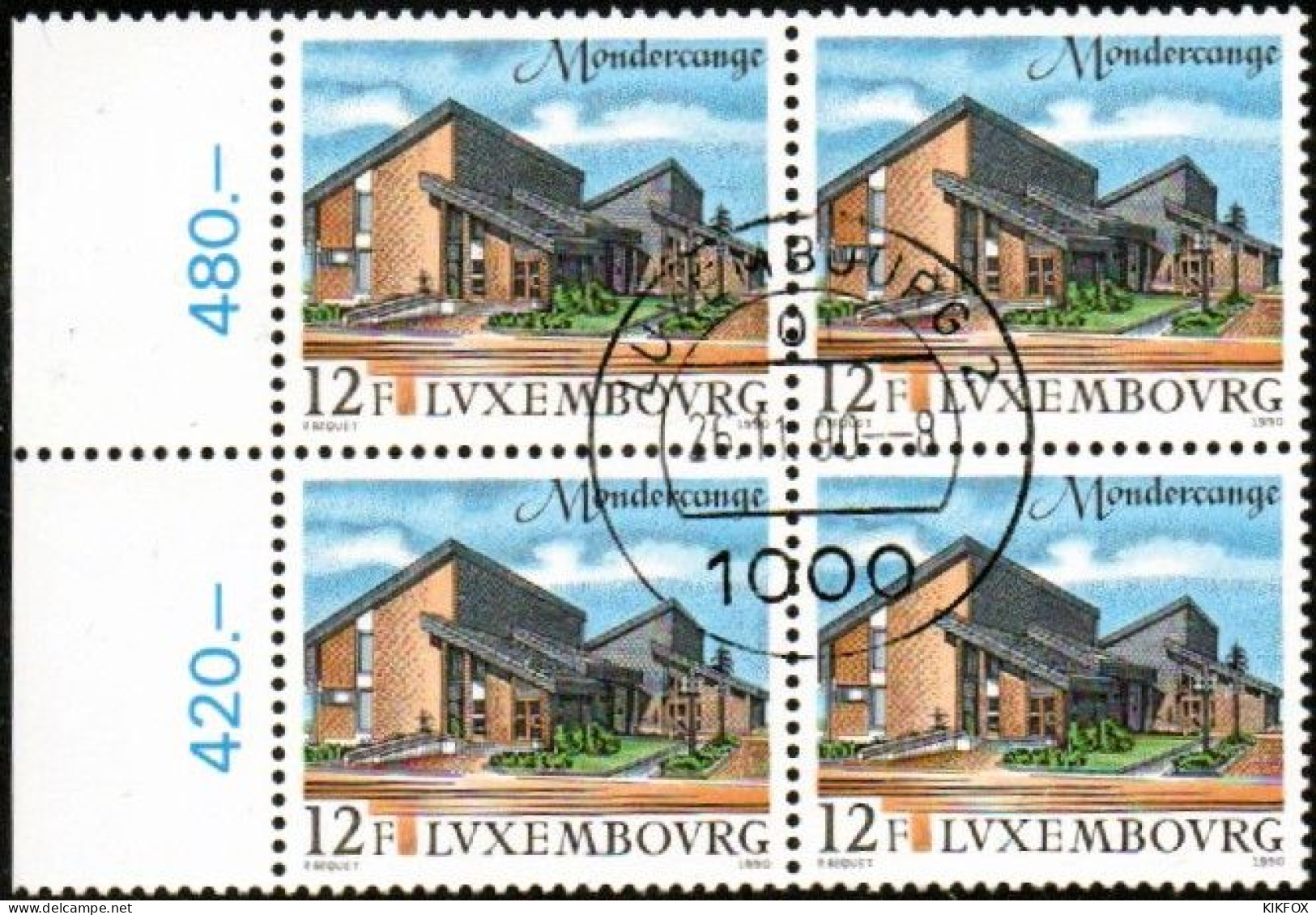 Luxembourg, Luxemburg,  1990, MI 1251, SEHENSWÜRDIGKEITEN, MONDERCANGE ,  GESTEMPELT,OBLITERE - Usati