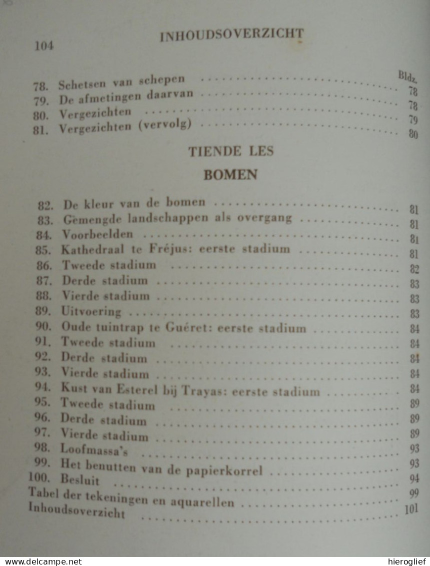 AQUARELLEREN in tien lessen met 69 afbeeldingen - Joël Thézard / Talens 1952 aquarel techniek materiaal schilderkunst