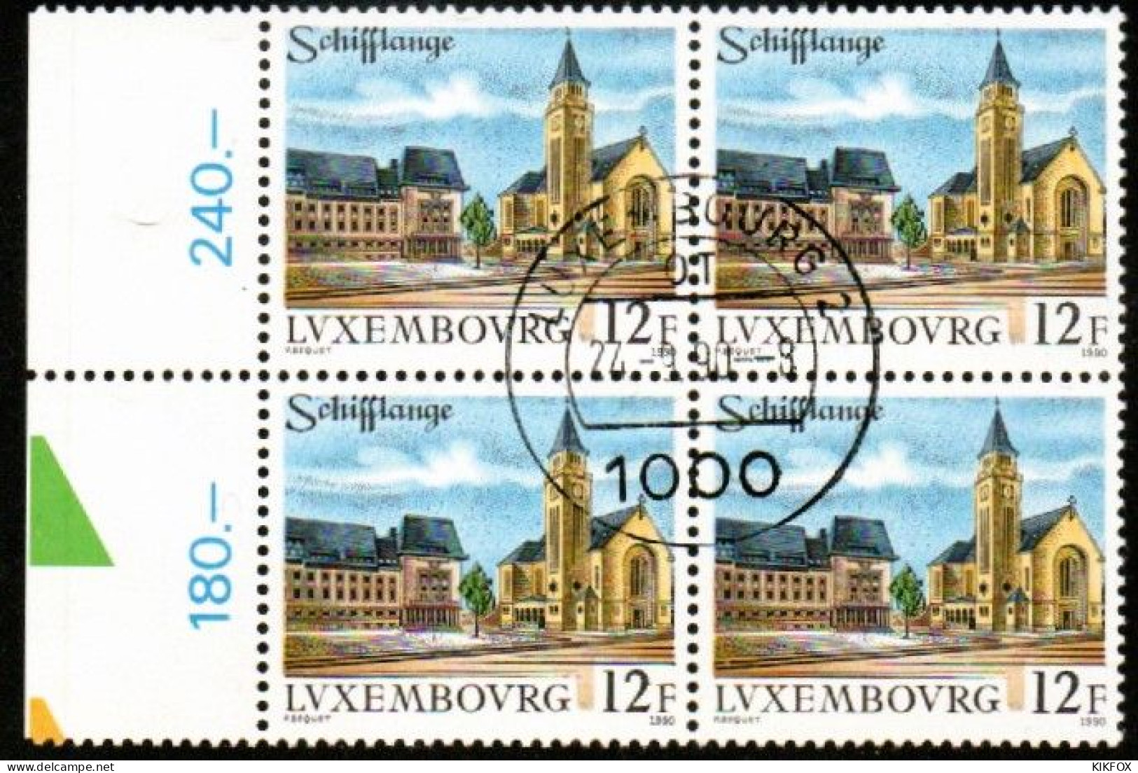 Luxembourg, Luxemburg,  1990, MI 1252, SEHENSWÜRDIGKEITEN, SCHIFFLANGE ,  GESTEMPELT,OBLITERE - Gebruikt