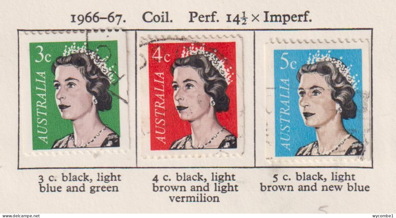 AUSTRALIA  - 1966-67 Coil Stamps Set Used As Scan - Usati