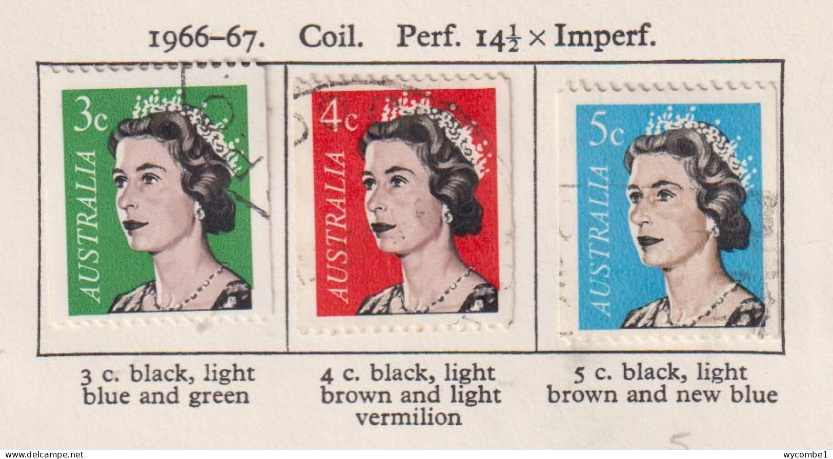 AUSTRALIA  - 1966-67 Coil Stamps Set Used As Scan - Used Stamps