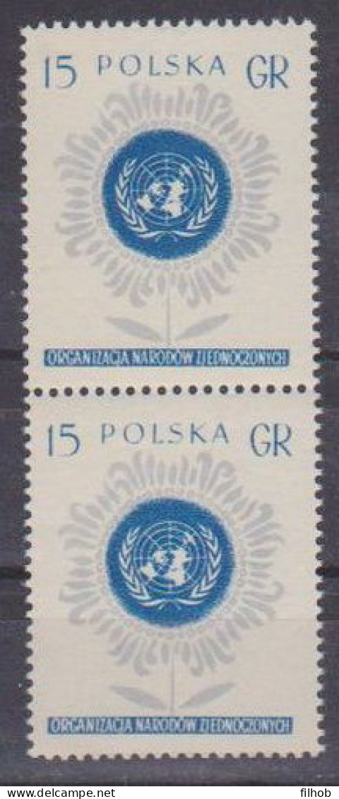 Poland Stamps MNH ZC 855 Set3: United Nations (serrated) - Neufs