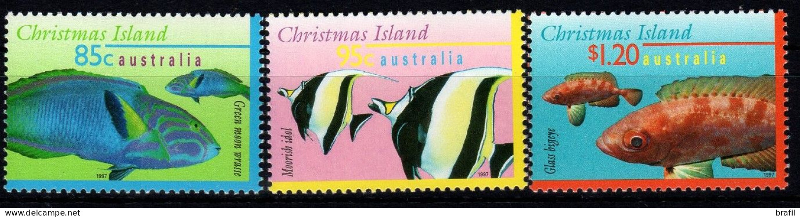 1997 Christmas Island, Pesci La Vie Marine , Serie Completa Nuova (**) - Christmas Island