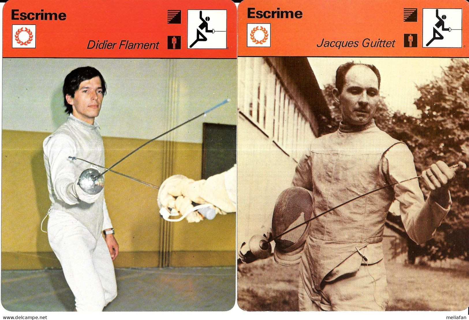 GF2083 - FICHES EDITION RENCONTRE - CHRISTIAN NOEL - PHILIPPE RIBOUD - JACQUES GUITTET - DIDIER FLAMENT - Fencing