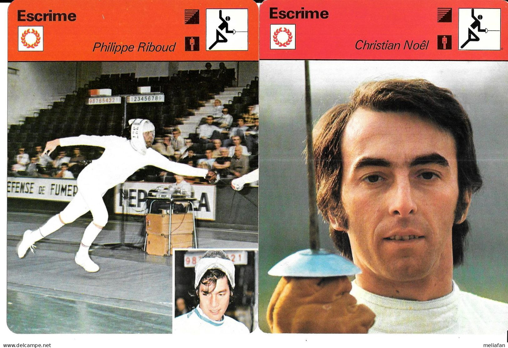 GF2083 - FICHES EDITION RENCONTRE - CHRISTIAN NOEL - PHILIPPE RIBOUD - JACQUES GUITTET - DIDIER FLAMENT - Fencing