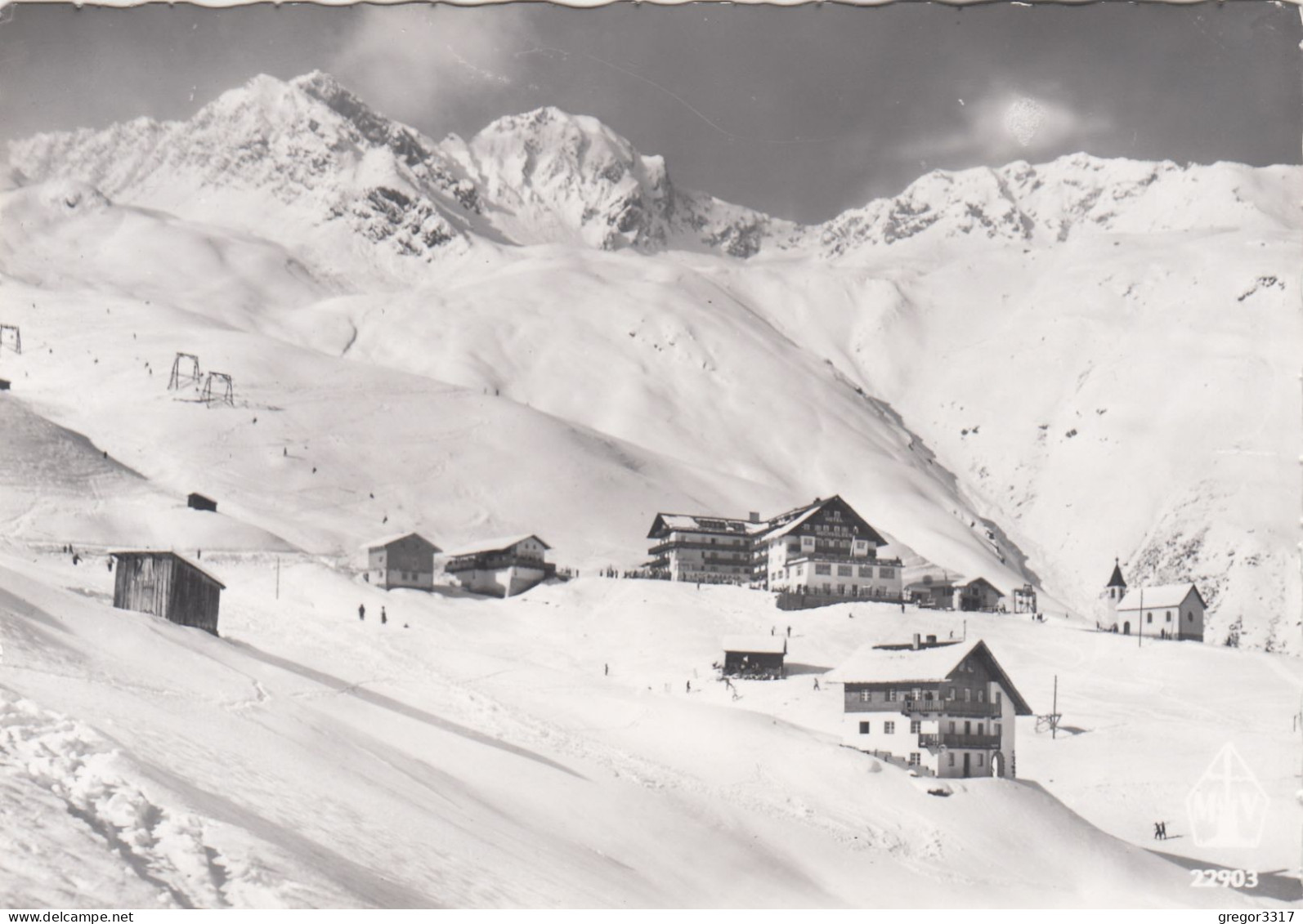 E1374) SÖLDEN - Skiparadies HOCHSÖLDEN Gegen GRIESKOGEL - Ötztal - Tirol - Verschneite Ansicht ALT - Sölden