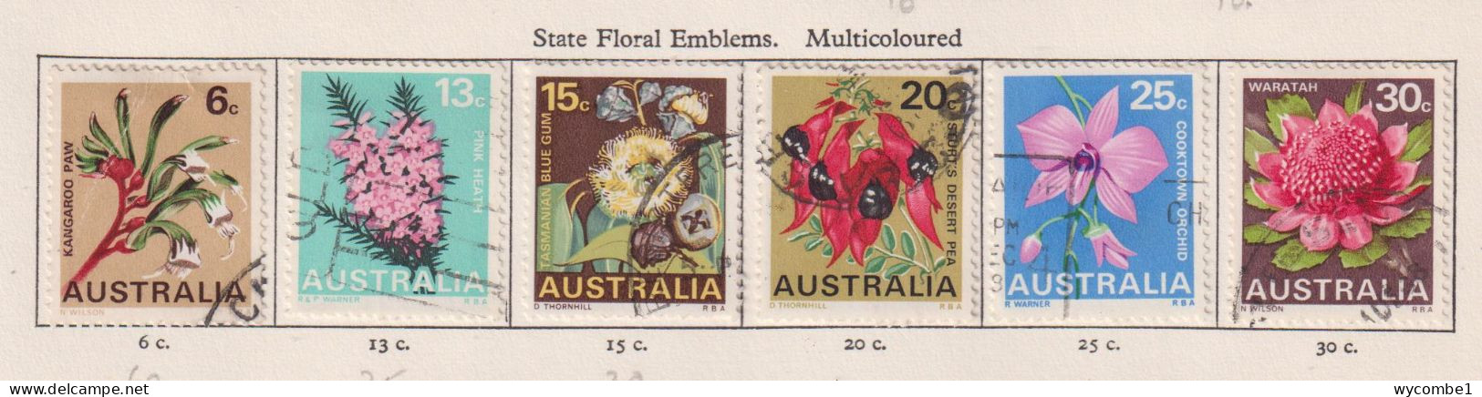 AUSTRALIA  - 1968-71 State Floral Emblems Set Used As Scan - Gebraucht