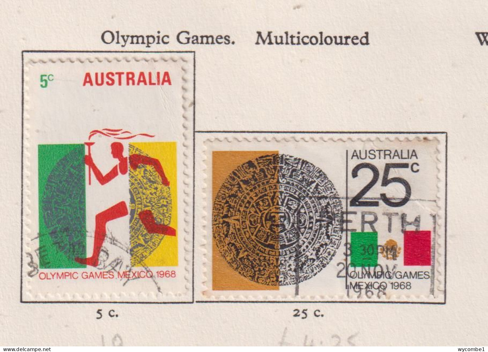 AUSTRALIA  - 1968 Olympic Games Set Used As Scan - Gebruikt